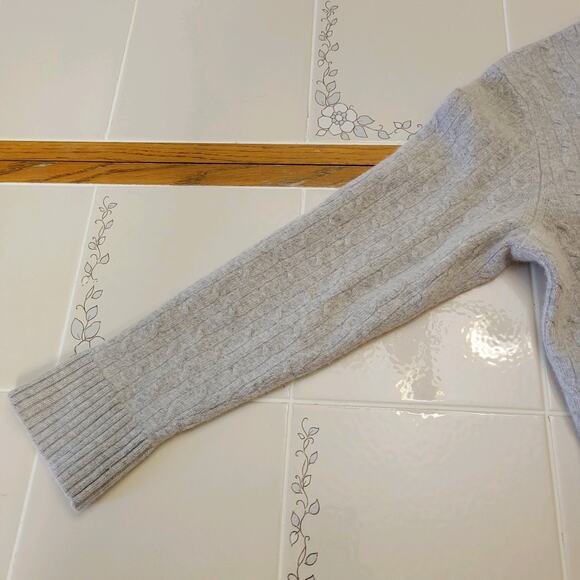 Banana Republic Gray Womens Sweater Size XL V Neck Cable Knit - Picture 7 of 11